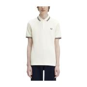 Moderne Polo met Laurel Crown Logo Fred Perry , White , Heren