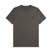 Iconisch Laurel Crown Mouw T-Shirt Fred Perry , Green , Heren