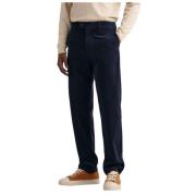 Corduroy Chino Broek Gant , Blue , Heren