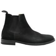 Sharpville Suede Zwarte Sneakers Gant , Black , Heren