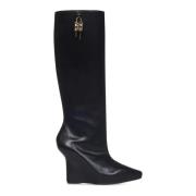 Zwarte Slip-on Laarzen met G-Lock Hangslot Givenchy , Black , Dames