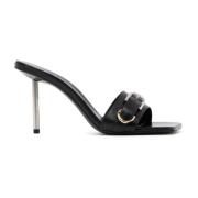 Zwarte kalfsleren Voyou-sandalen Givenchy , Black , Dames