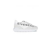 Luxe leren sneakers met amandelvormigeeus Givenchy , White , Heren
