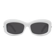 Witte ovale zonnebril met grijze lens Givenchy , White , Dames