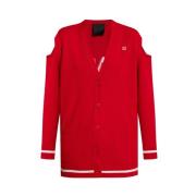 Cardigan met logo patroon Givenchy , Red , Dames