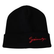 Warme en stijlvolle beanie muts Givenchy , Black , Dames