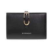 Leren portemonnee met logo Givenchy , Black , Dames