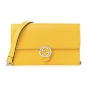 Cross Body Tas Gucci , Yellow , Dames