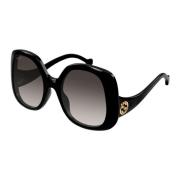 Zonnebril met vintage look in het zwart Gucci , Black , Dames