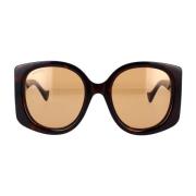 Minimalistische vierkante oversized zonnebril Gucci , Brown , Dames