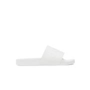 PVC Logo Embossed Sliders - Guess Jeans Guess , White , Heren
