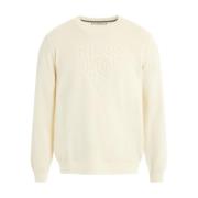 Heren Witte Victor Sweater Guess , White , Heren