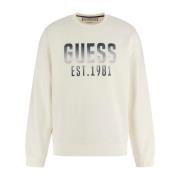 Stijlvolle Sweatshirt voor Mannen Guess , White , Heren