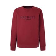 Heritage Sweatshirt met Geribbelde Details Hackett , Red , Heren
