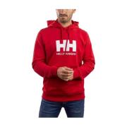 Hoodie met logo Helly Hansen , Red , Heren