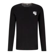 Katoenen Gevlochten Logo Gemengde Pyjama Hugo Boss , Black , Dames