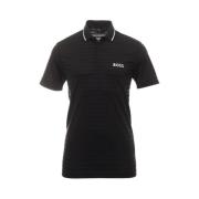 Slim Fit Gestreepte Polo voor Heren Hugo Boss , Black , Heren