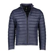 Blauwe Winterjas met Rits Hugo Boss , Blue , Heren