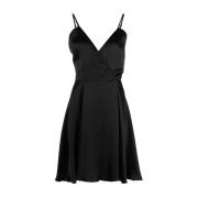 Gebloemde knielange jurk met strikdetail John Richmond , Black , Dames