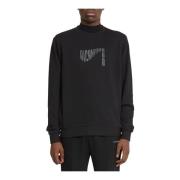 Sweatshirt met contrastlogo en grafische print John Richmond , Black ,...