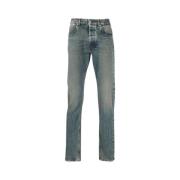 Slim-Fit Faded Jeans John Richmond , Blue , Heren