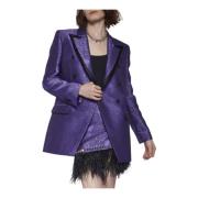 Dubbelrijige blazer met patroon John Richmond , Purple , Dames