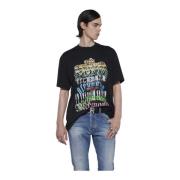 Multicolor Oversized T-Shirt John Richmond , Black , Heren