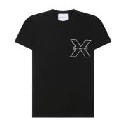 Logo Contrast Korte Mouw T-shirt John Richmond , Black , Heren