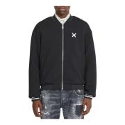 Logo Front Jas John Richmond , Black , Heren