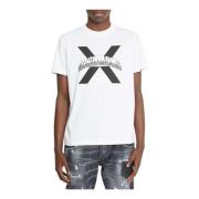 Logo Print T-Shirt John Richmond , White , Heren