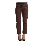 Cropped Trousers Just Cavalli , Brown , Dames