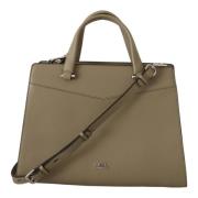 Sage Groene Leren Tote Tas Karl Lagerfeld , Green , Dames