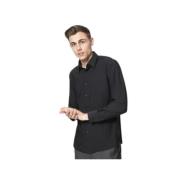 Moderne Zwarte Overhemd Karl Lagerfeld , Black , Heren
