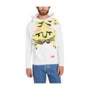 Bowing Tiger Hoodie Kenzo , White , Heren