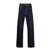 Indigo Straight-Leg Jeans Kenzo , Blue , Heren