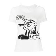 Stijlvolle Bedrukte T-shirt voor Dames Kenzo , Beige , Dames