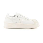 Witte Leren Lage Sneakers Kenzo , White , Dames