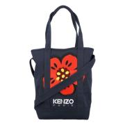 Marineblauwe Boke Flower Tote Tas Kenzo , Blue , Heren