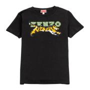 Retro Pixel T-shirt Kenzo , Black , Dames