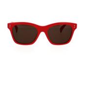 Vierkante zonnebril met rode acetaat montuur en grijze lenzen Kenzo , ...