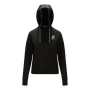 Sweatshirt met rits K-Way , Black , Dames