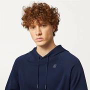 Comfortabele Katoenen Hoodie voor Heren K-Way , Blue , Heren