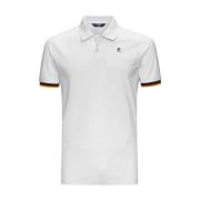 Vincent Contrast Stretch Polo Shirt K-Way , White , Heren
