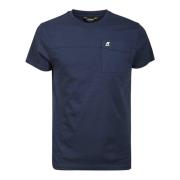 T-Shirt, Klassiek Model K-Way , Blue , Heren