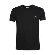 Zwarte T-shirts en Polos Lacoste , Black , Heren