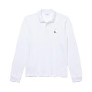 Klassieke longsleeve top Lacoste , White , Heren