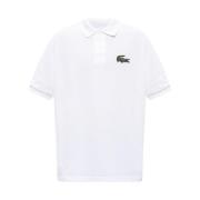 Logo Polo Shirt, Katoenen Kortemouw Ontwerp Lacoste , White , Heren
