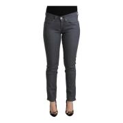 Gray Cotton Low Waist Skinny Denim Jeans Levi's , Gray , Dames