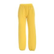 Gele Katoenen Sweatpants met Logo Print Marc Jacobs , Yellow , Dames