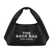 Mini Sack Tas met Logo Print Marc Jacobs , Black , Dames